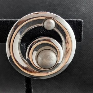 Hayes celestial earth and moon Vintage brooch